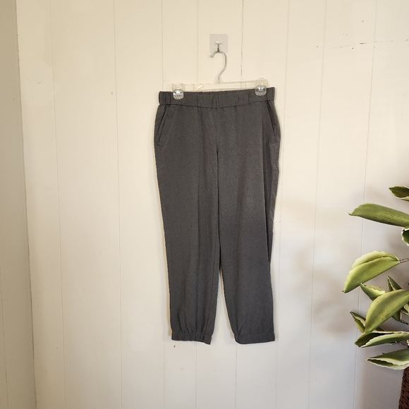 Eddie Bauer Gray Cropped Joggers Crop Pants Capri Activewear Summer Travel Xs - Picture 11 of 11